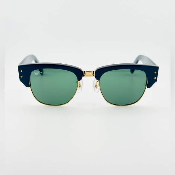 Ray-Ban Mega ClubMaster Sunglasses RB0316S Polished Black Frame Green Lenses main image 15